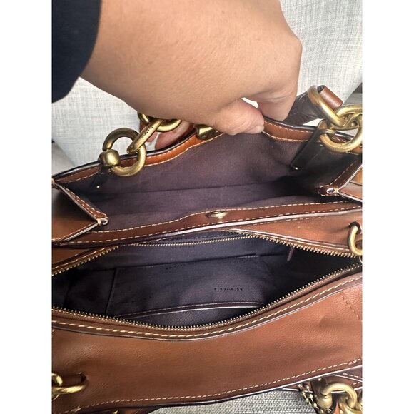 Coach Dreamer 21 Raffia Brown Natural Leather Straw w/Removable Crossbosy Straps - Picture 11 of 15